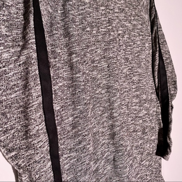 TRF by Zara Heather Gray Sweater with Black Arm Striped Detail - Picture 4 of 4